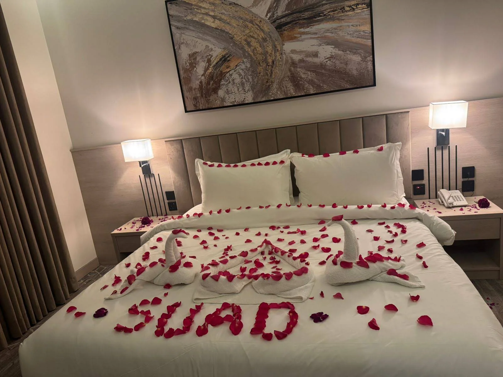 A specially prepared bedroom
